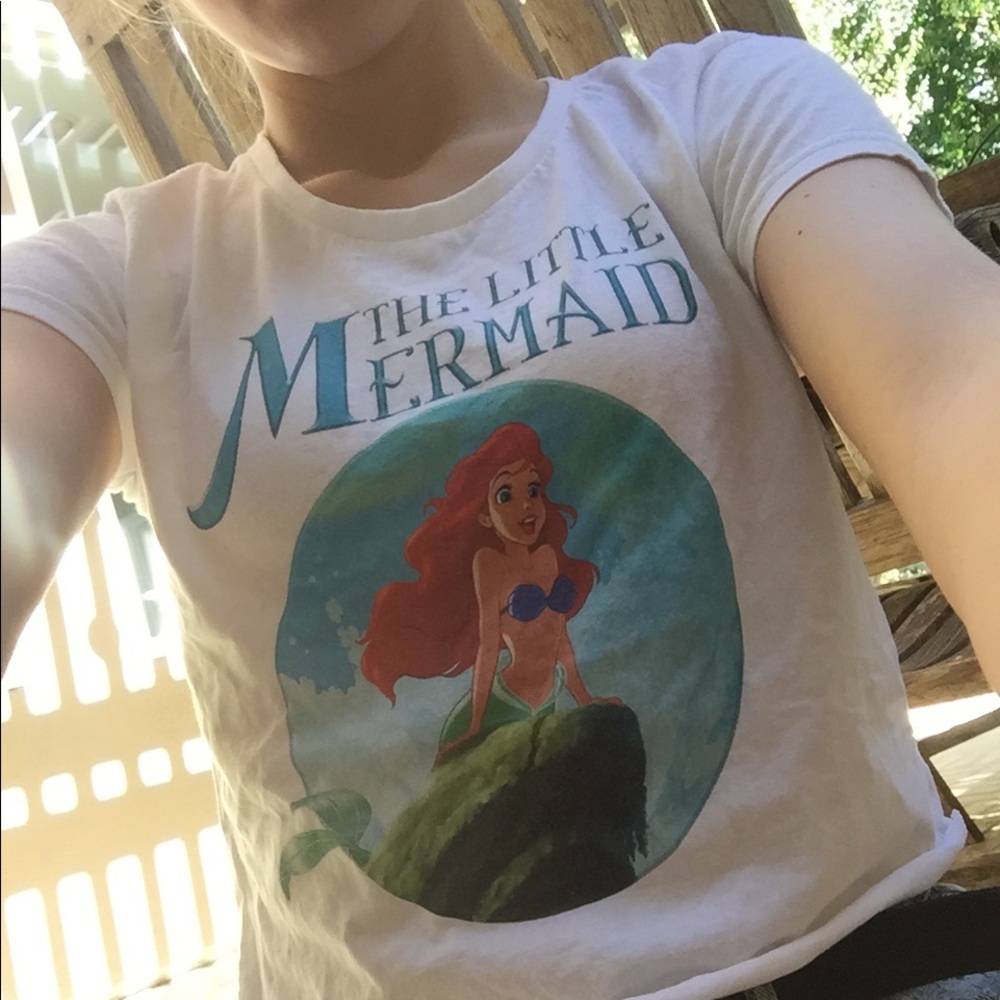 little mermaid cropped t shirt ⚡️🧜‍♀️💕